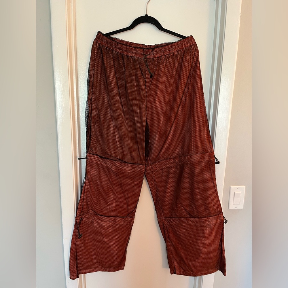 Fashion Nova Orange Cargo Pants with Relaxed Fit